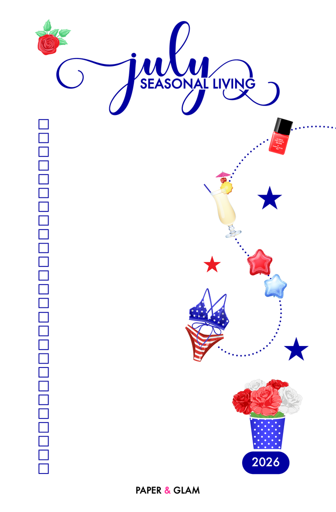 July Seasonal Living List