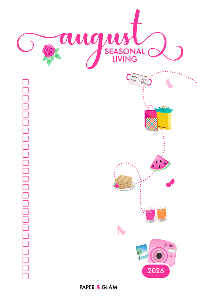 August Seasonal Living List