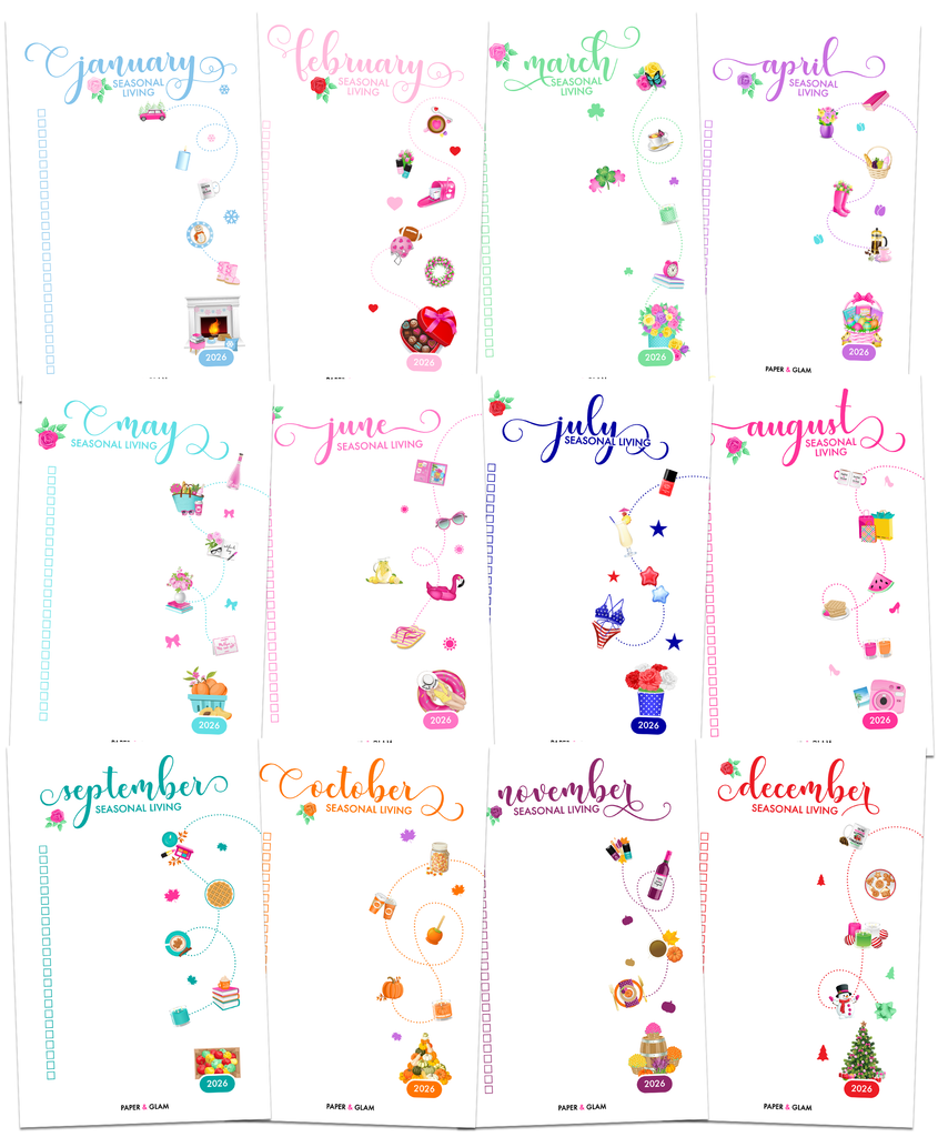 2026 Seasonal Living Lists PRE-ORDER