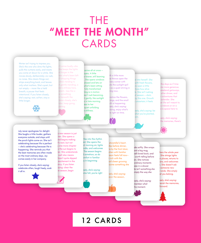 3x4 Glam Memory Cards™ — Meet the Month Edition