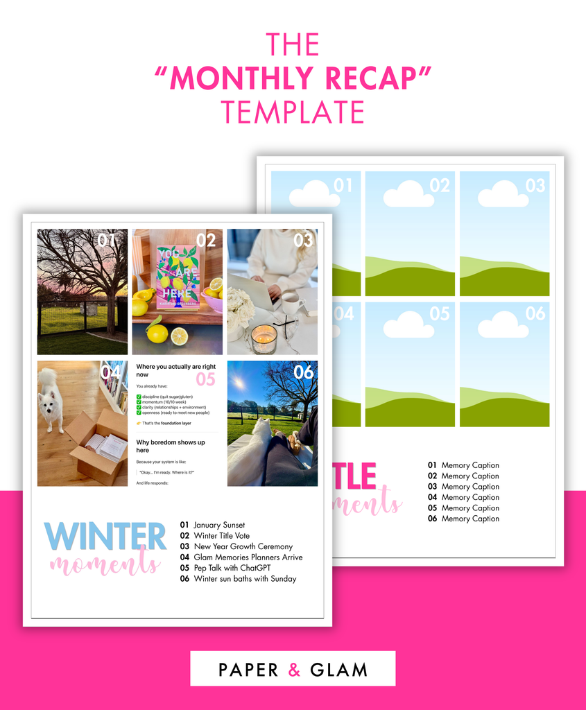 30-Minute Glam Memory Templates™ — Moments Edition