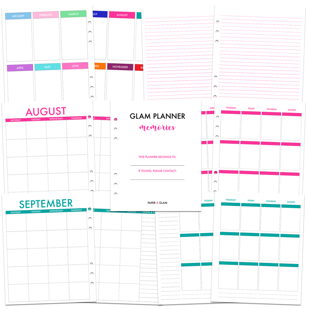 Digital Glam Planner® Memories
