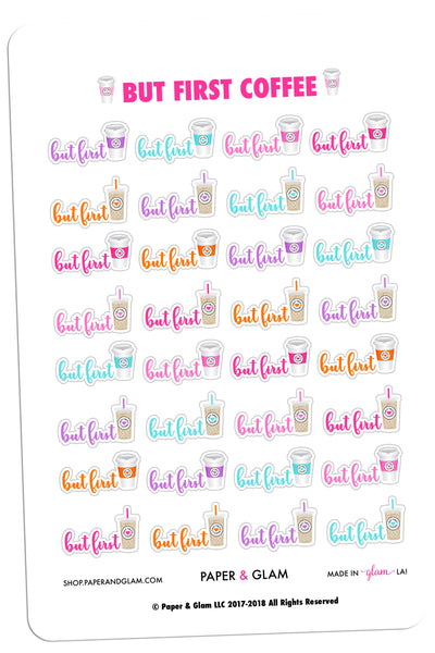 But First Coffee Digital Planner Stickers – Paper & Glam