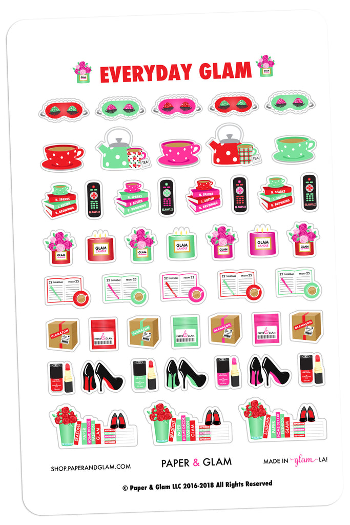 Everyday Glam December Planner Stickers