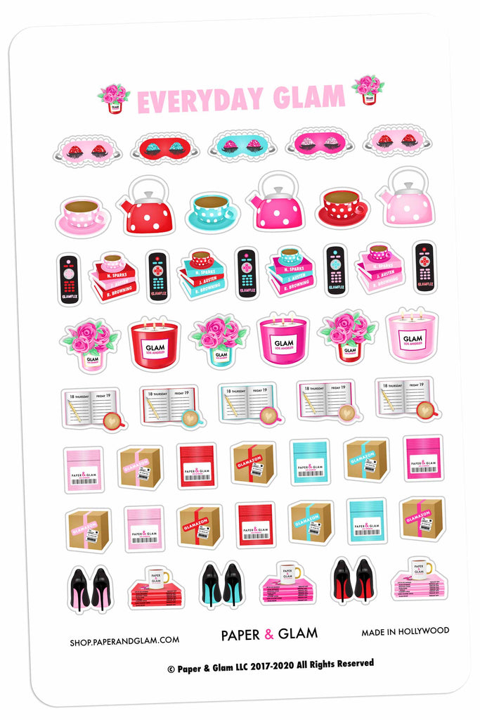 Everyday Glam February Planner Stickers
