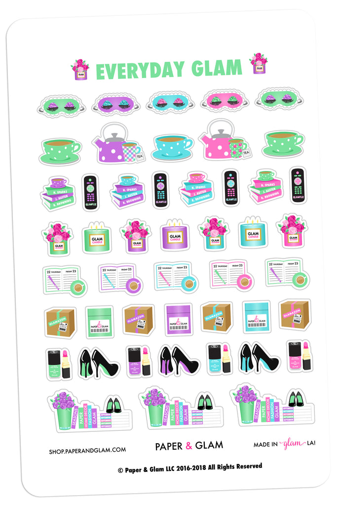 Everyday Glam March Planner Stickers