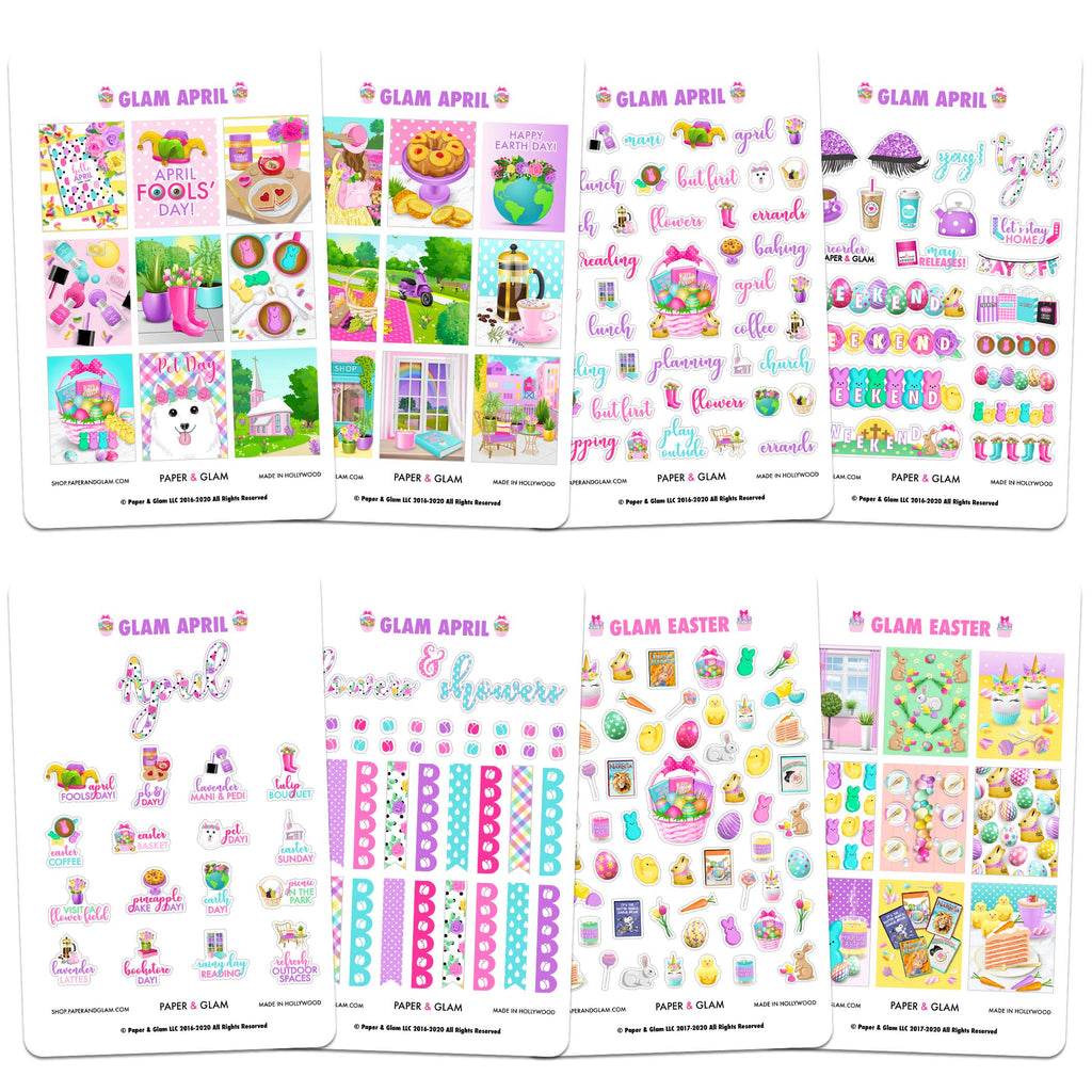 Glam April Planner Kit