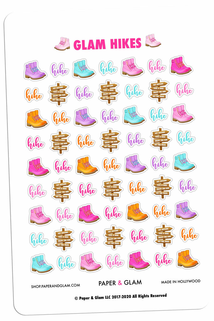 Glam Hikes Digital Planner Stickers