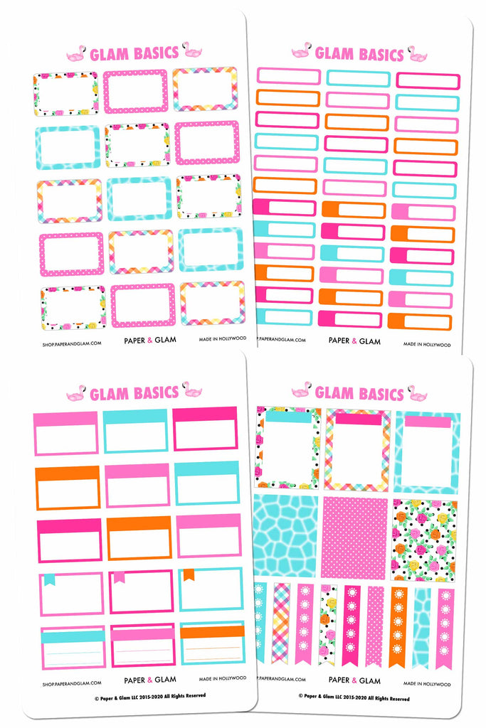 Glam June Basics Planner Stickers