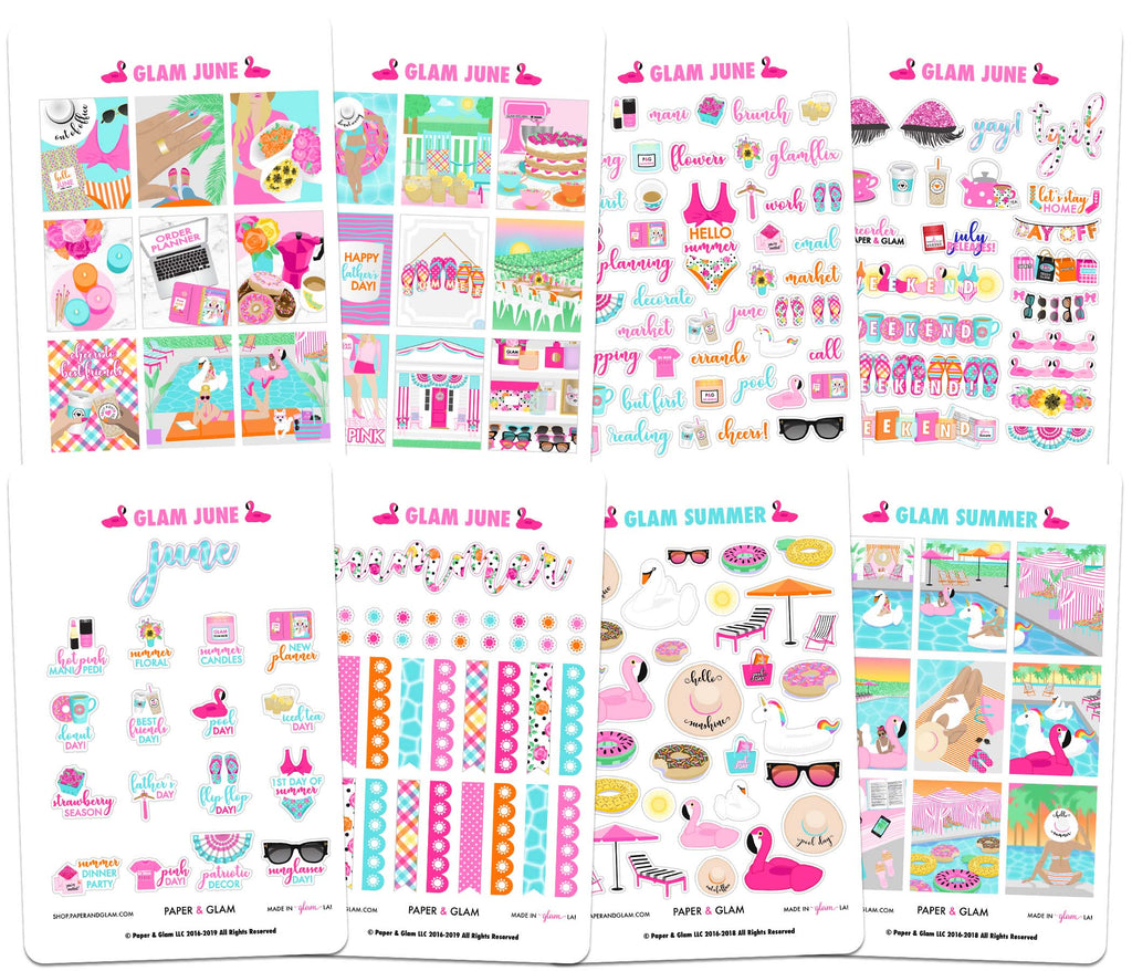 Glam June Planner Kit