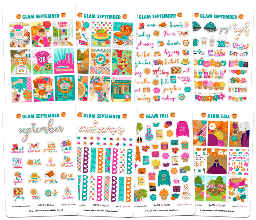 Glam September Planner Kit