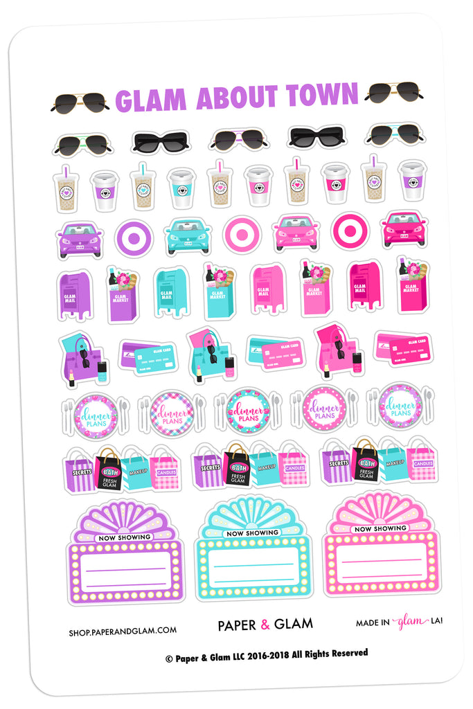 Glam About Town April Planner Stickers