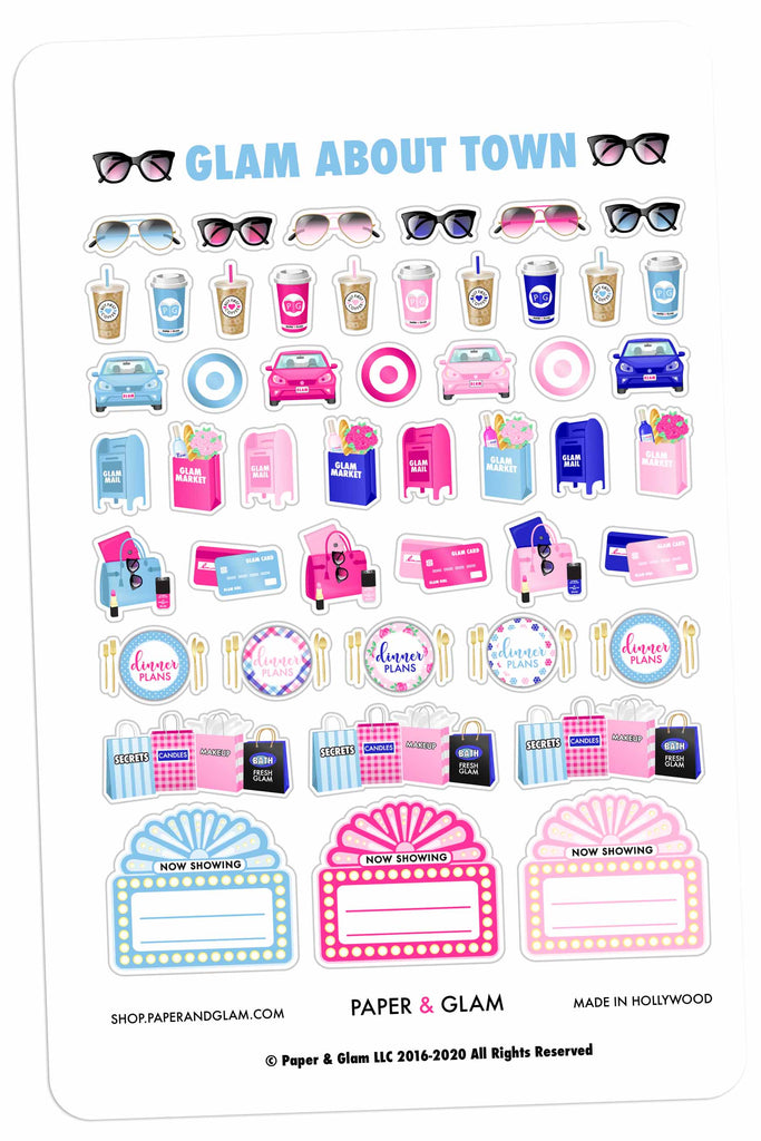 Glam About Town January Planner Stickers