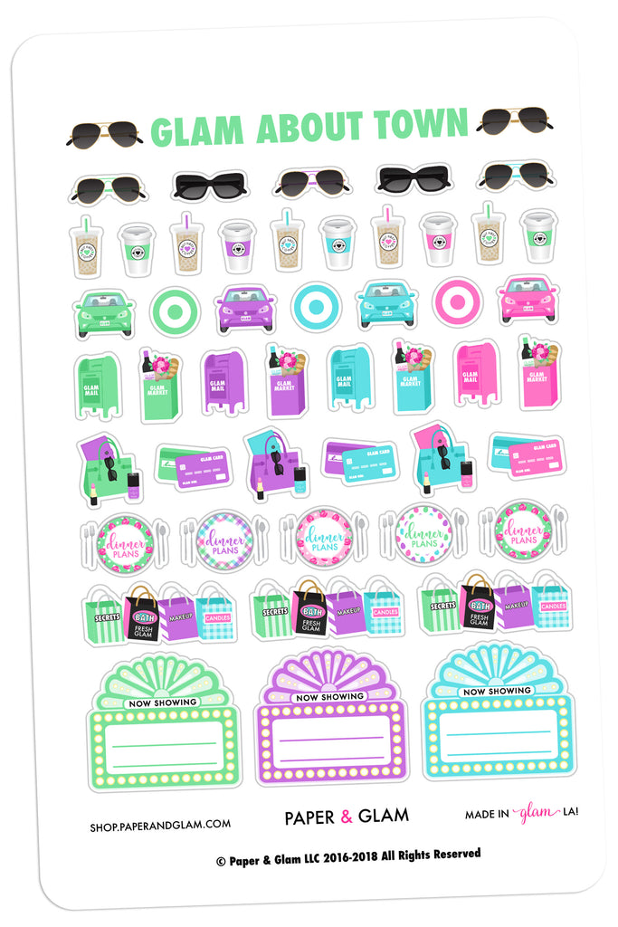 Glam About Town March Planner Stickers