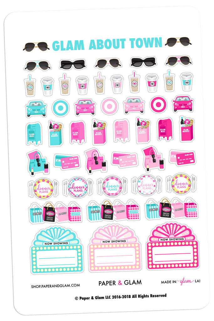 Glam About Town May Planner Stickers