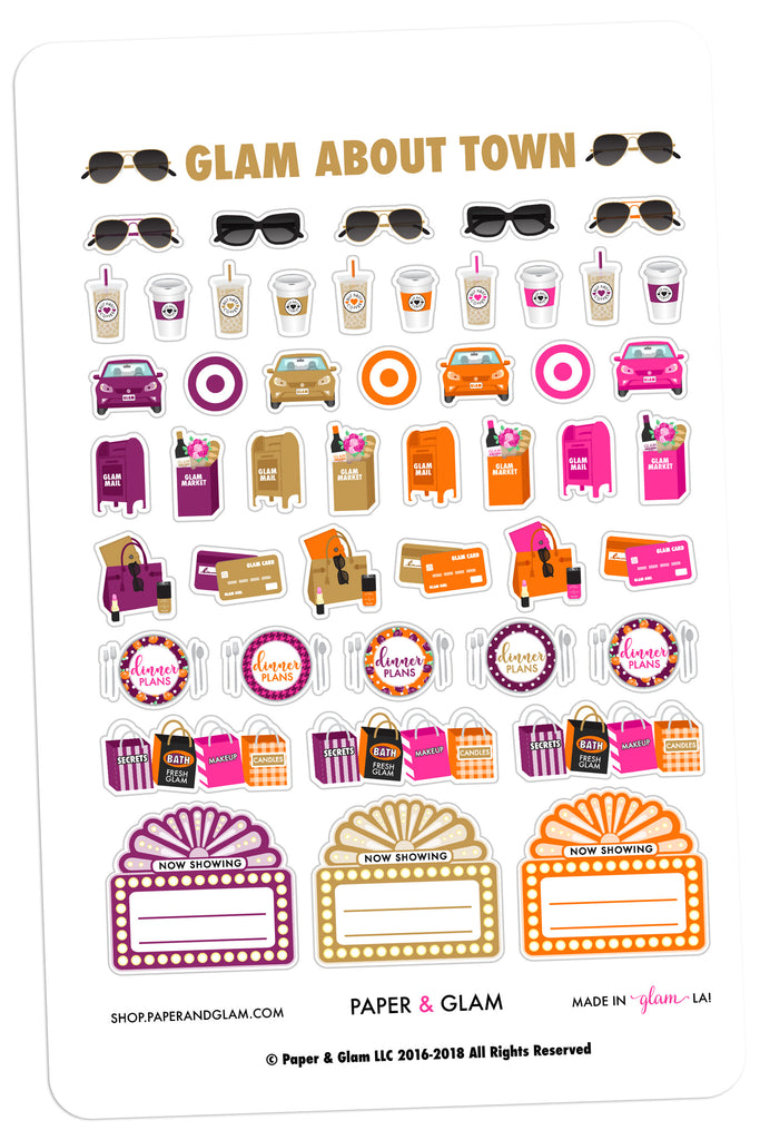 Glam About Town November Planner Stickers