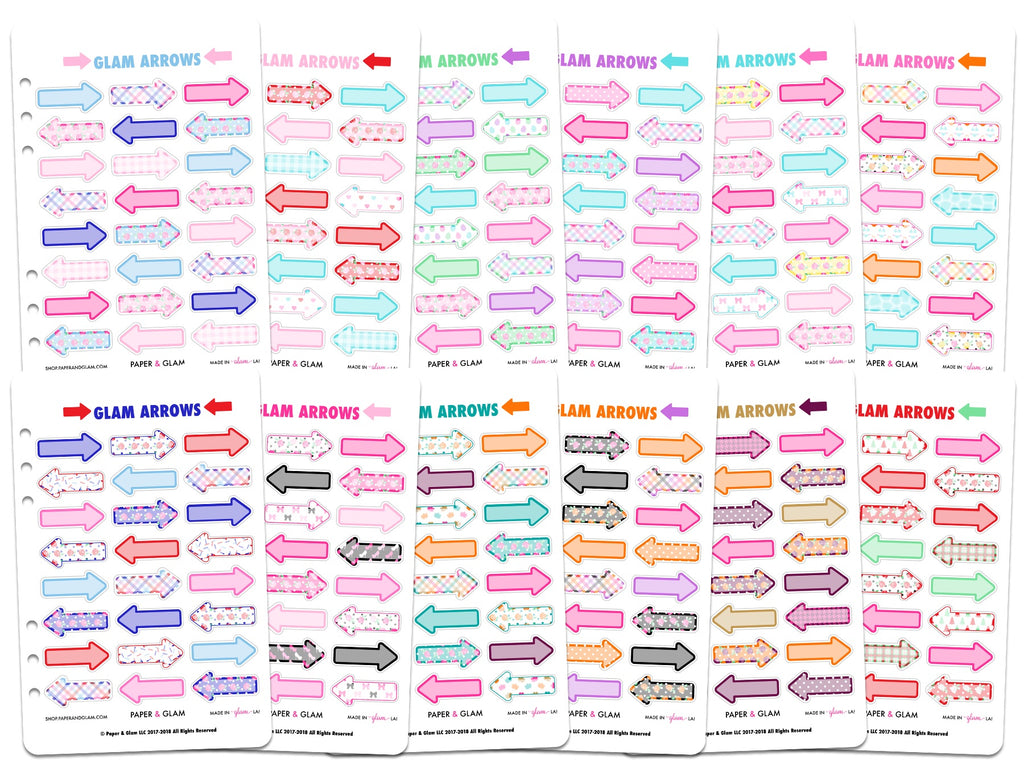 Glam Arrows 365 Digital Planner Stickers
