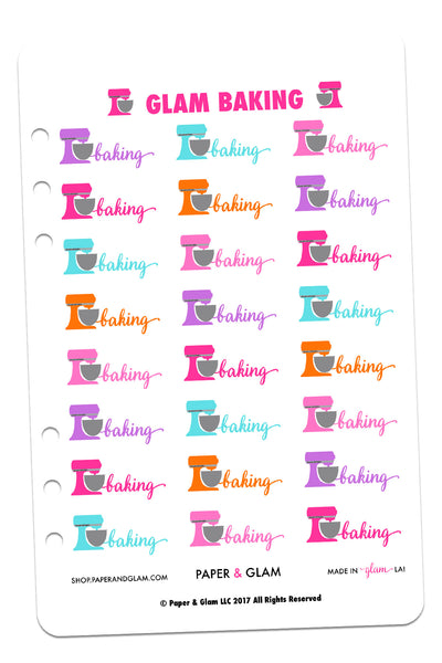 Glam Baking Planner Stickers