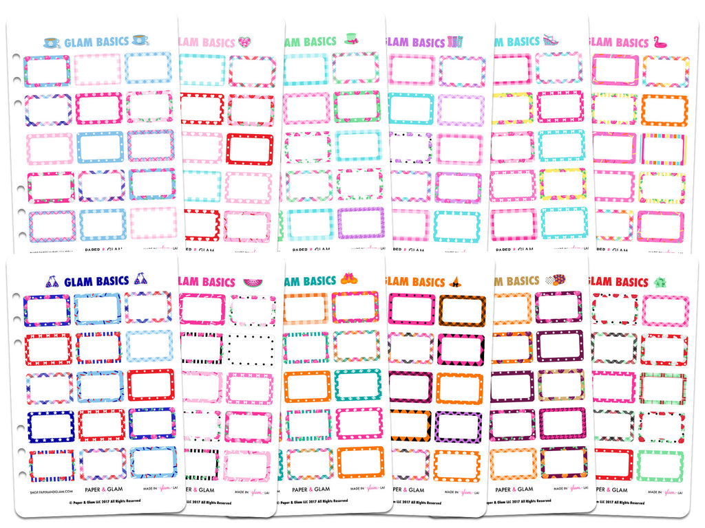 Glam Half Box Basics 365 Planner Stickers