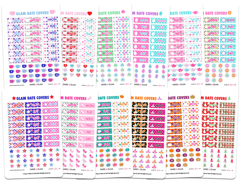Glam Date Covers 365 Digital Planner Stickers