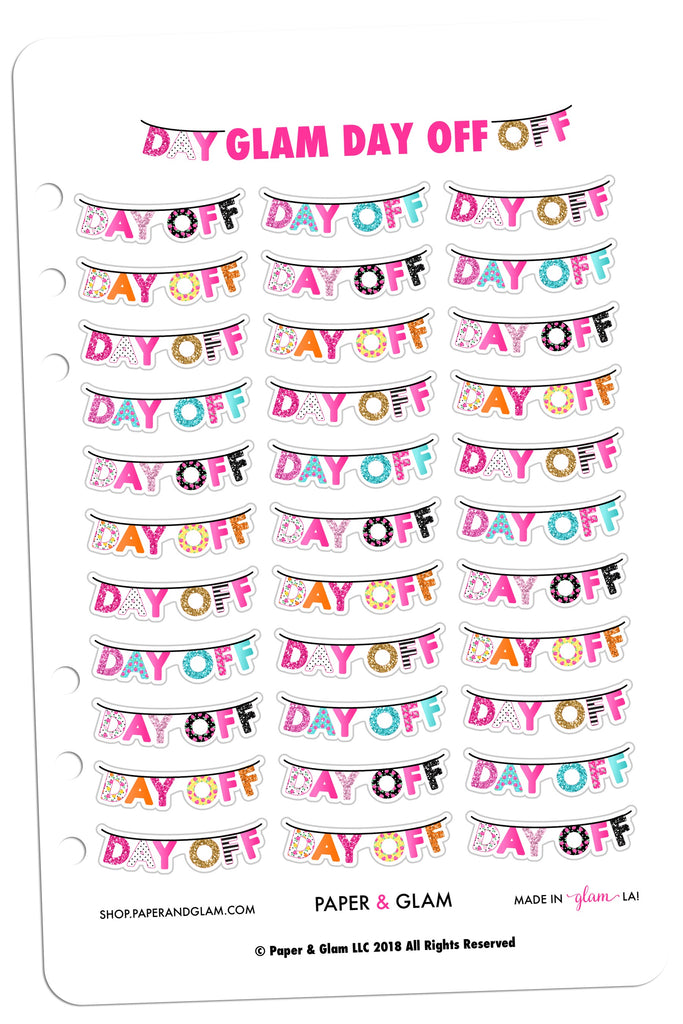 Glam Day Off Digital Planner Stickers