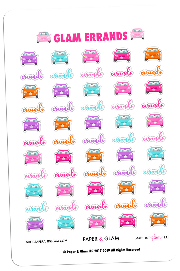 Glam Errands Digital Planner Stickers