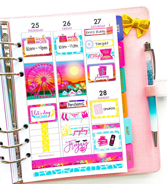 Glam Festival Weekly Kit Planner Stickers – Paper &amp; Glam | Planners ...