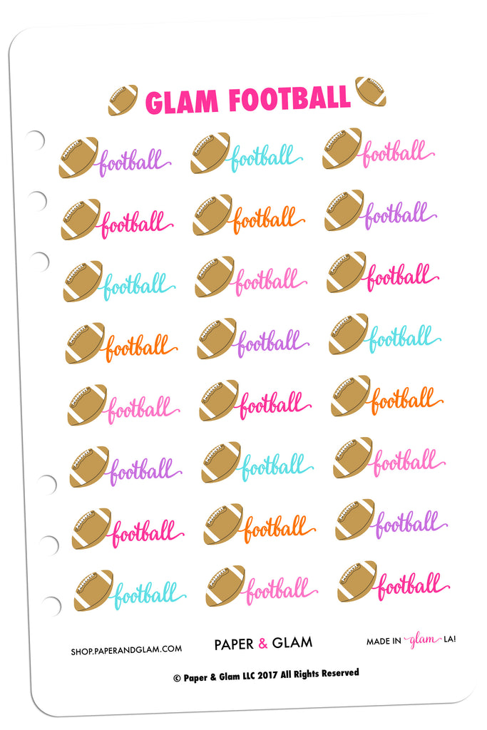 Glam Football Digital Planner Stickers
