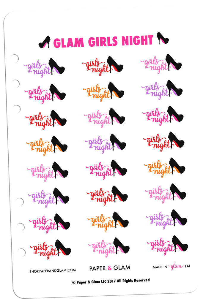 Glam Girls Night Digital Planner Stickers