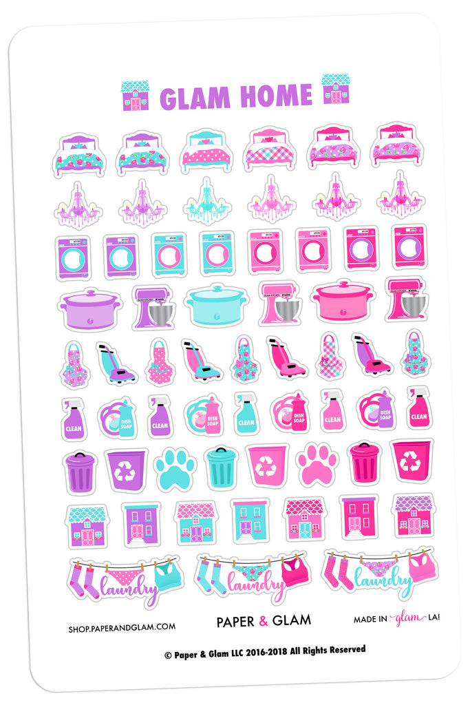 Glam Home April Planner Stickers