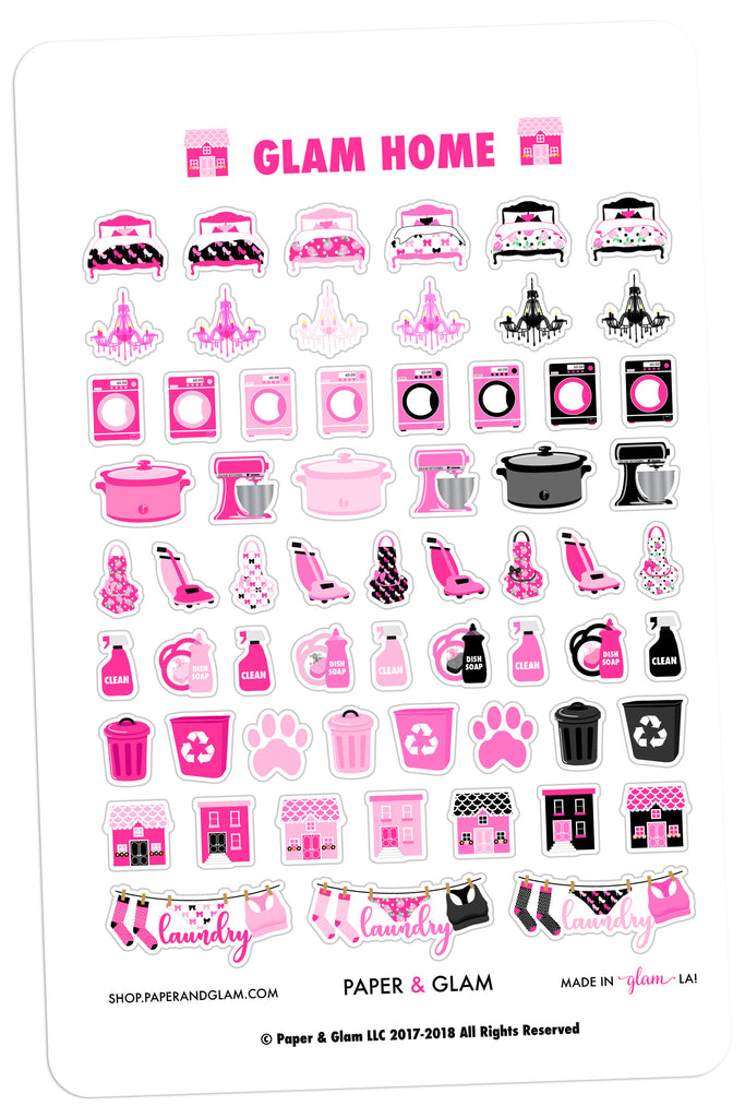 Glam Home August Planner Stickers