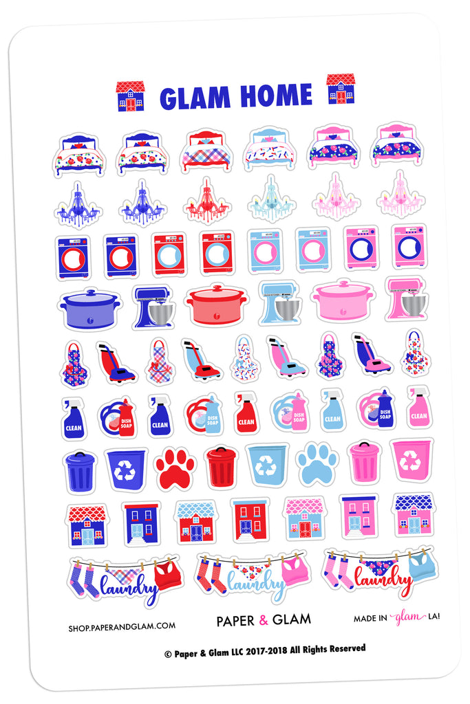Glam Home July Planner Stickers