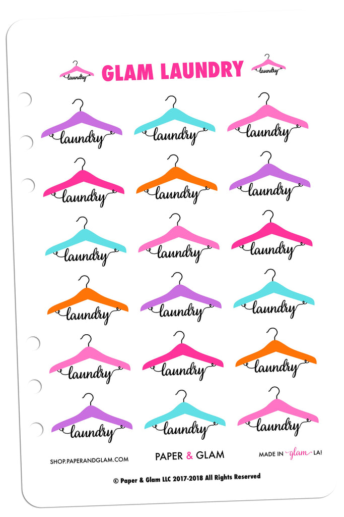 Glam Laundry Digital Planner Stickers