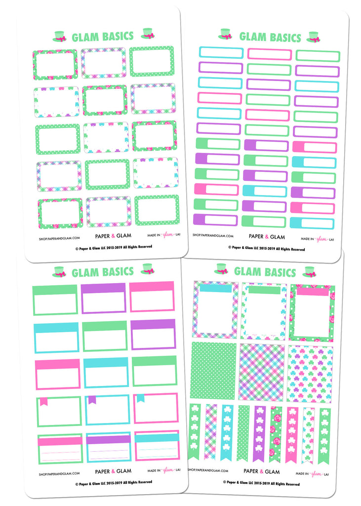 Glam Basics March Digital Planner Stickers