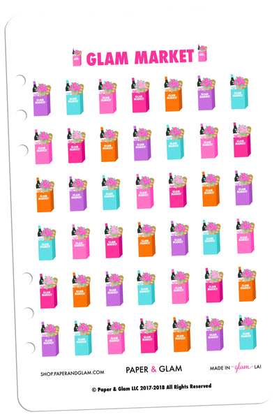 Glam Market Planner Stickers