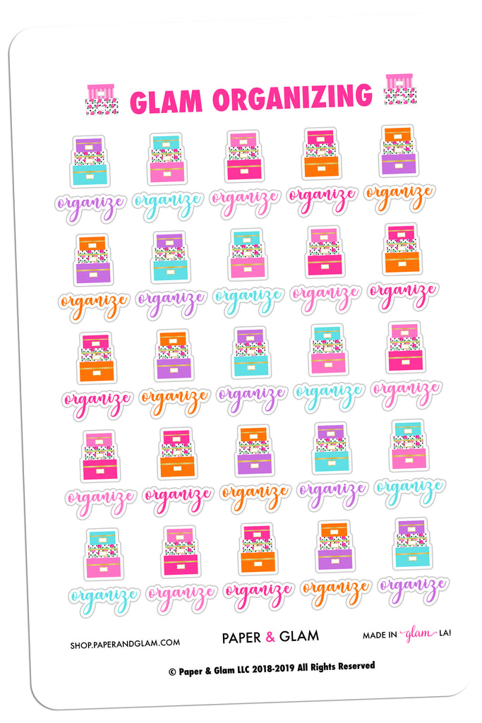 Glam Organizing Digital Planner Stickers