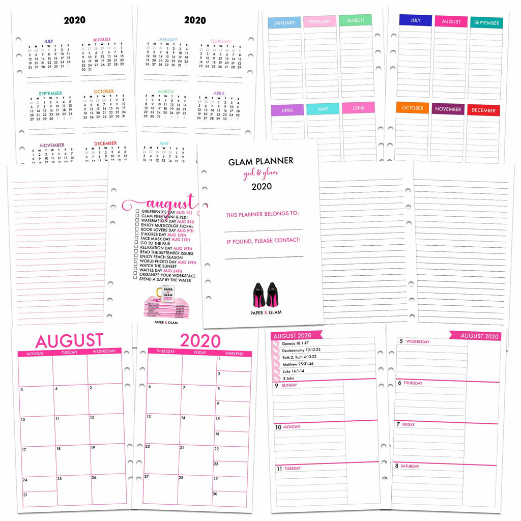 God & Glam® Bible Study Planner Inserts