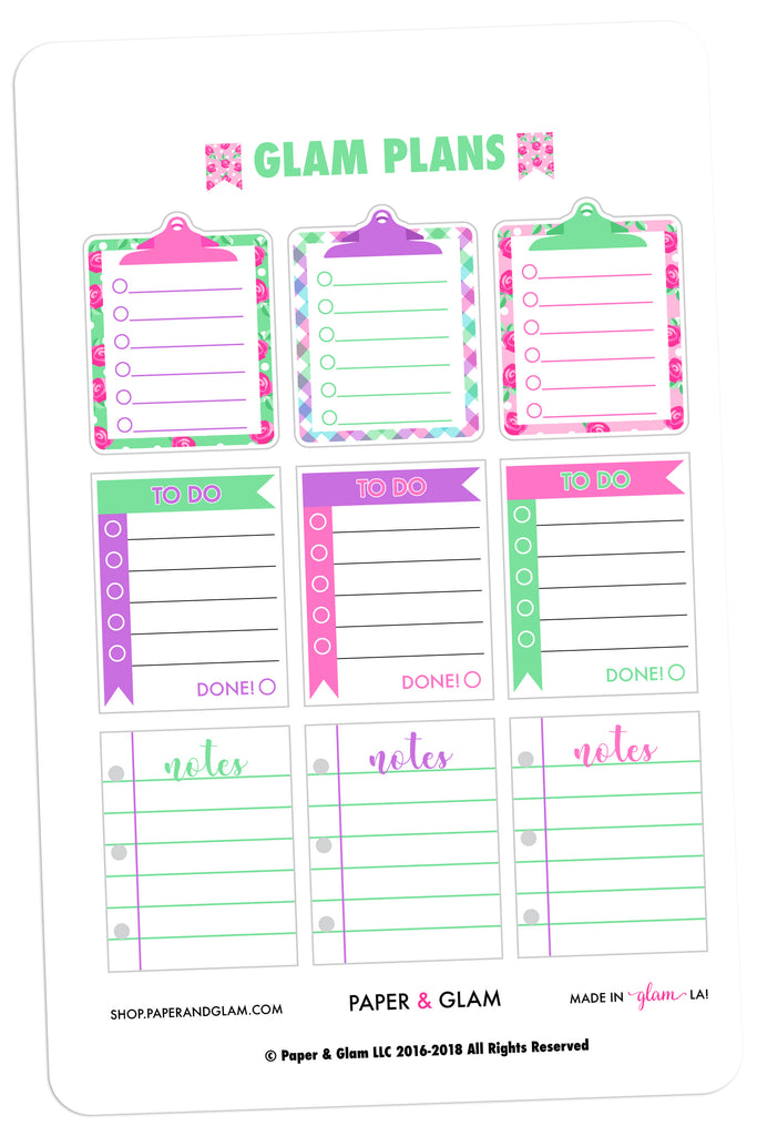 Glam Plans March Planner Stickers