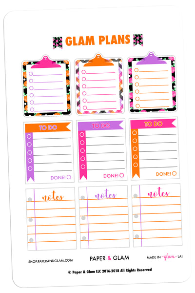 Glam Plans October Planner Stickers