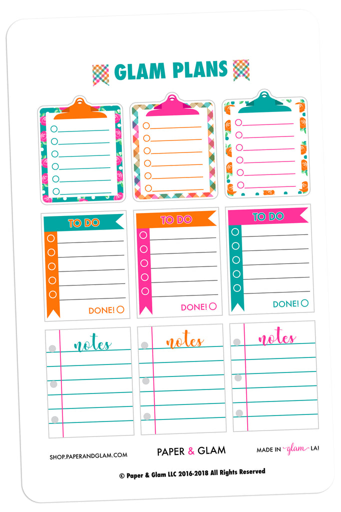 Glam Plans September Planner Stickers