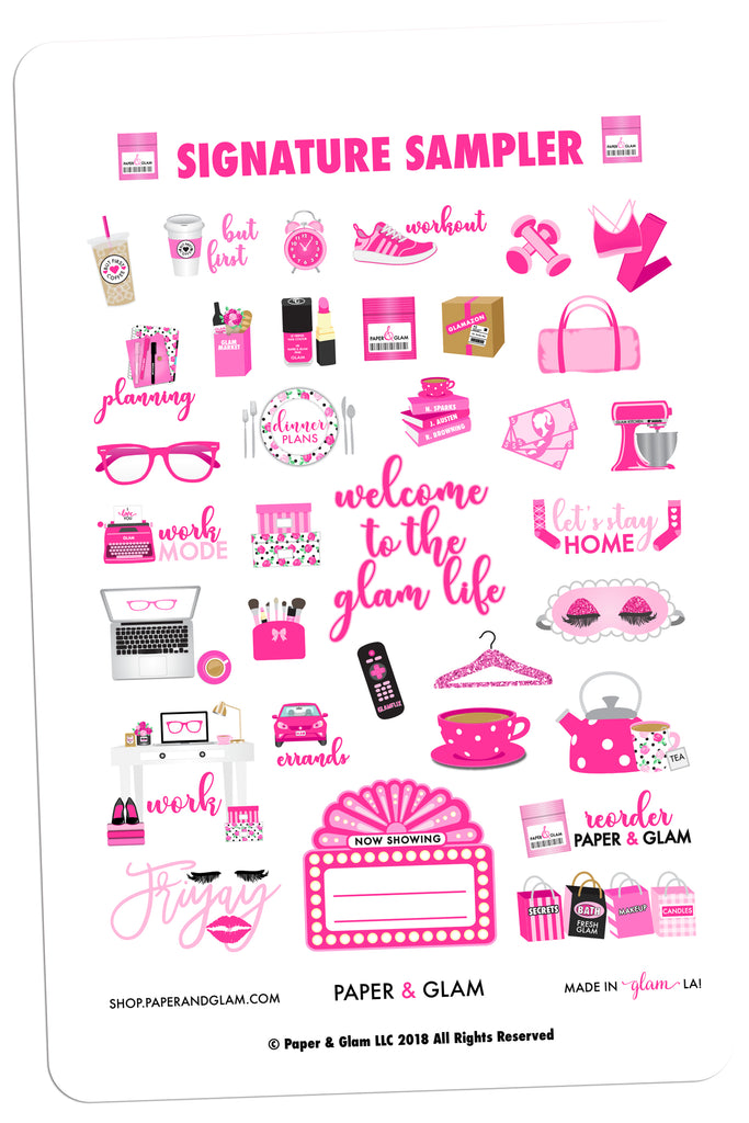 Glam Signature Sampler Digital Planner Stickers