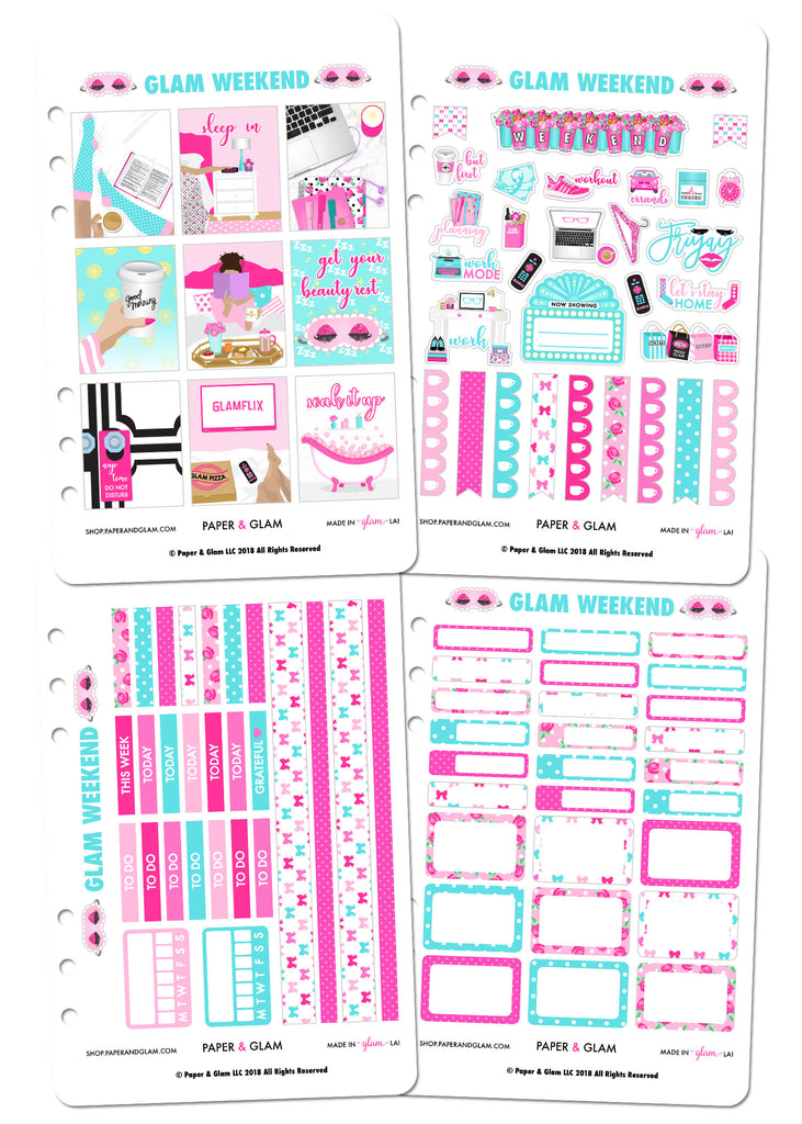 Glam Weekend Weekly Planner Kit by Paper & Glam