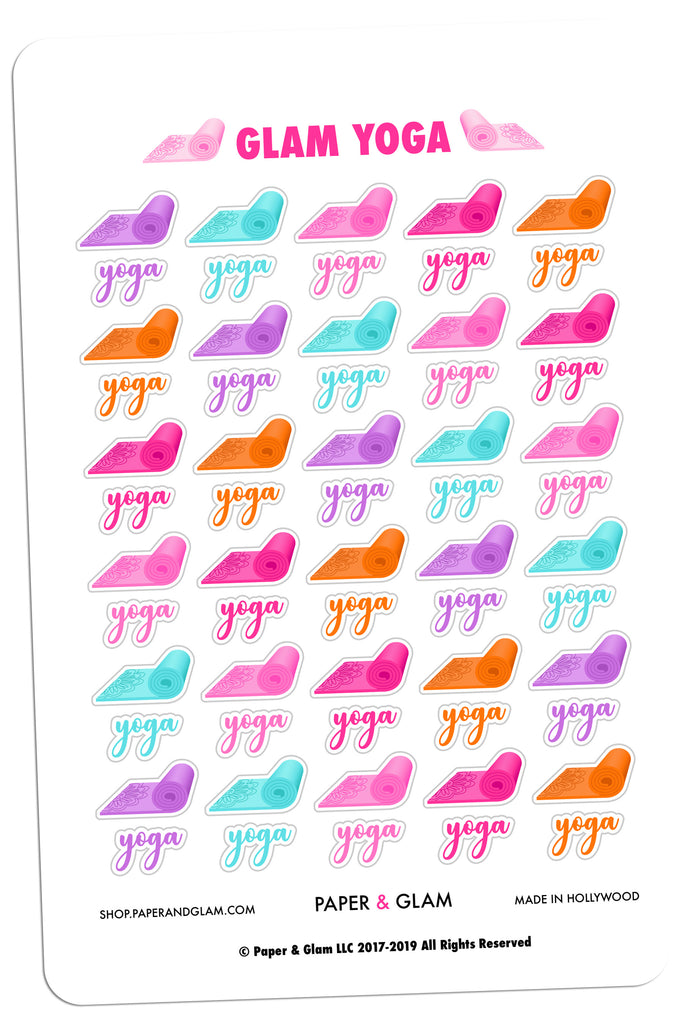 Glam Yoga Digital Planner Stickers
