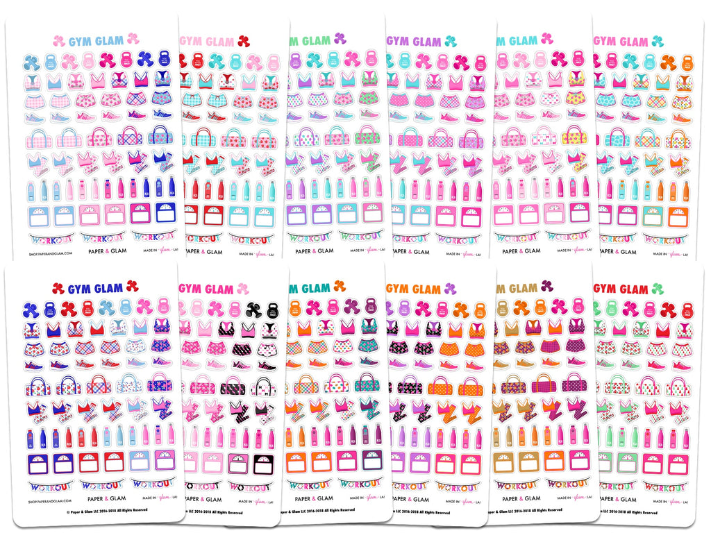 Gym Glam 365 Digital Planner Stickers - Paper & Glam