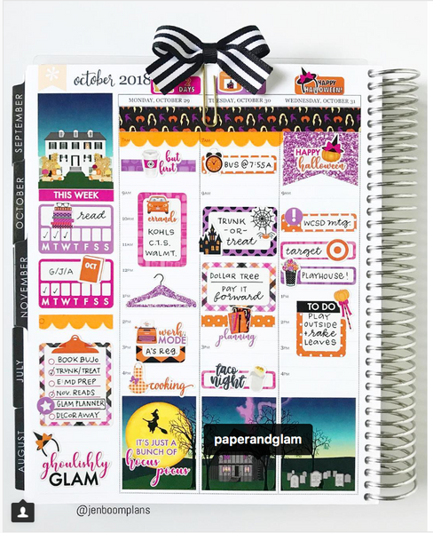 Hocus Pocus Weekly Kit Planner Stickers – Paper &amp; Glam | Planners ...