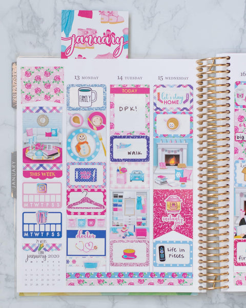 Glam January Planner Kit – Paper &amp; Glam | Planners, Stickers ...