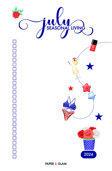 July Seasonal Living List