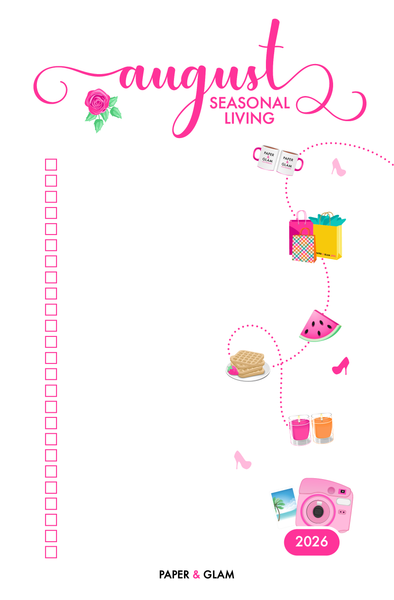 August Seasonal Living List