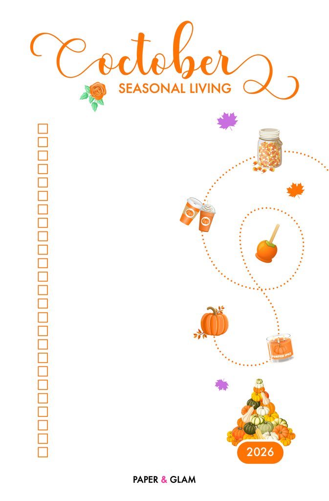 October Seasonal Living List