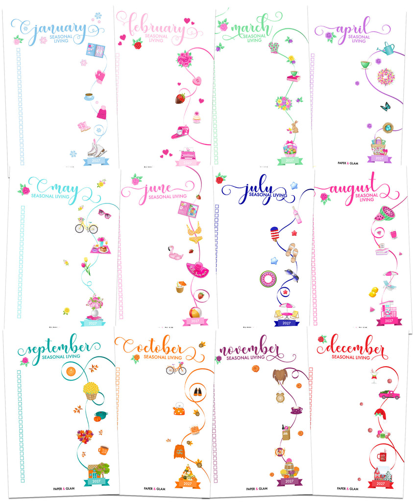 2027 Seasonal Living Lists - PREORDER